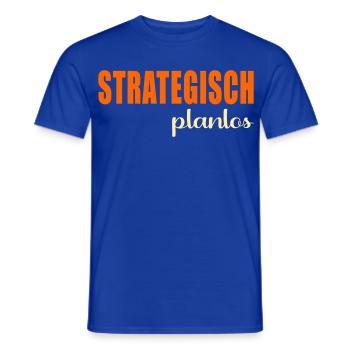 Strategisch Planlos - Männer T-Shirt - Dunkelblau - Vorne - AI Model Male 178 light (178cm)