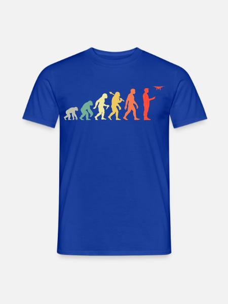 Retro Drohne Evolution Für Drone Piloten - Männer T-Shirt - Dunkelblau