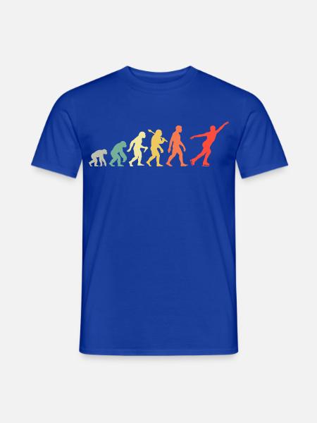 Eiskunstläufer Evolution Eiskunstlauf Schlittschuh - Männer T-Shirt - Dunkelblau