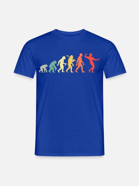 Bodybuilding Evolution Bodybuilder Fitnesstrainer - Männer T-Shirt - Dunkelblau