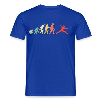 Fechten Evolution Für Fechter Und Sportfechter - Männer T-Shirt - Dunkelblau - Vorne - AI Model Male 178 light (178cm)