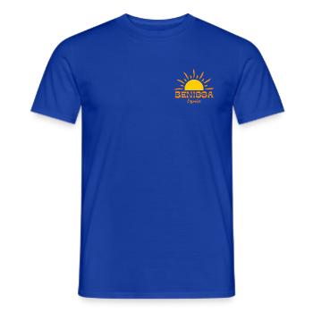 Benissa Espana Sunrise Design - Men's T-Shirt - majorelle blue - Front - AI Model Male 178 light (178cm)