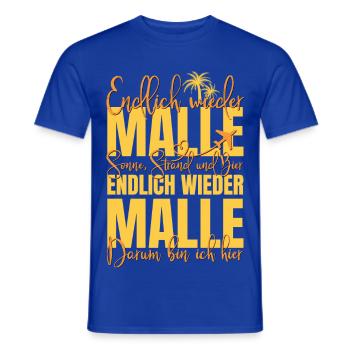 Endlich wieder Malle - Sonne Strand und Bier - Männer T-Shirt - Dunkelblau - Vorne - AI Model Male 178 light (178cm)