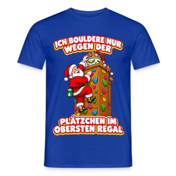 Lustiges Boulder Weihnachtsgeschenk Nikolaus - Männer T-Shirt - Dunkelblau - Vorne - AI Model Male 178 light (178cm)