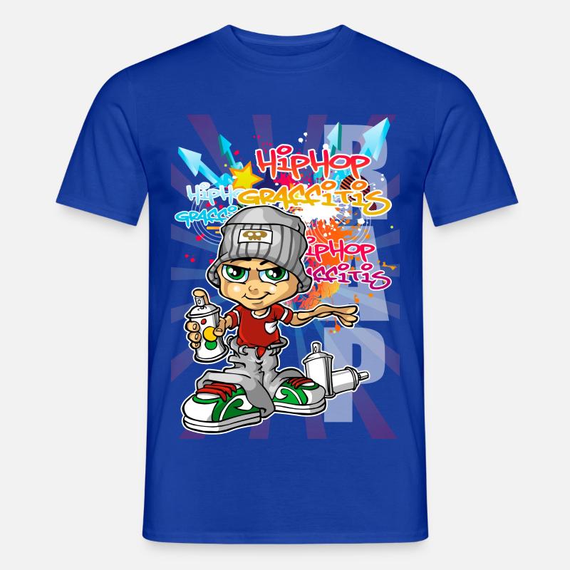 Junge Graffiti - Männer T-Shirt - Dunkelblau