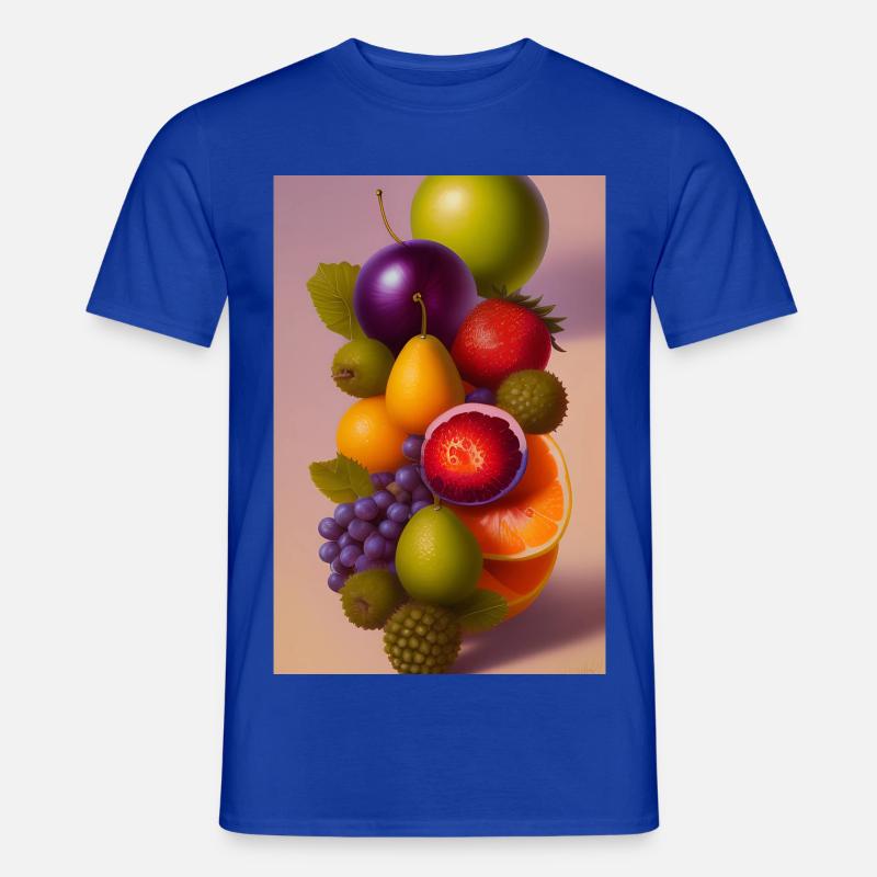 Früchte - Männer T-Shirt - Dunkelblau