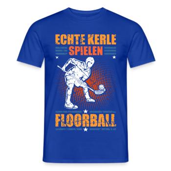 Floorball Unihockey Salibandy Innebandy - Männer T-Shirt - Dunkelblau - Vorne - AI Model Male 178 light (178cm)