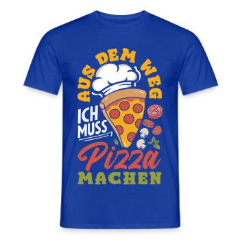 Aus Dem Weg Ich Muss Pizza Machen - Männer T-Shirt - Dunkelblau - Vorne - AI Model Male 178 light (178cm)