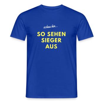 so sehen sieger aus - Männer T-Shirt - Dunkelblau - Vorne - AI Model Male 178 light (178cm)