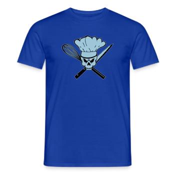 Cook Pirat or Cook Rebell skull - Men's T-Shirt - majorelle blue - Front - AI Model Male 178 light (178cm)