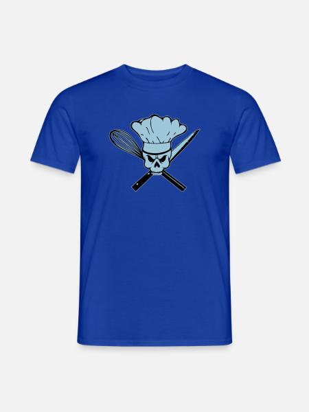 Koch Pirat oder Rebell Totenkopf - Männer T-Shirt - Dunkelblau