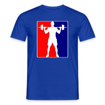 Bodybuilder Fitness-Logo - Männer T-Shirt - Dunkelblau - Vorne - AI Model Male 178 light (178cm)