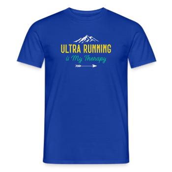 Ultra Running is My Therapy - Men's T-Shirt - majorelle blue - Front - AI Model Male 178 light (178cm)
