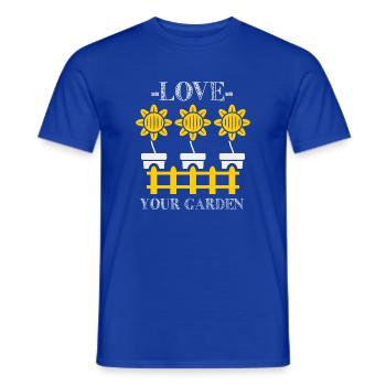 Aimez votre jardin Tournesols - T-shirt homme - bleu foncé - Devant - AI Model Male 178 light (178cm)