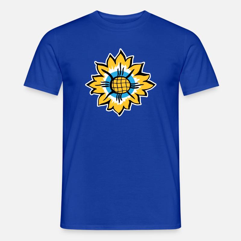 Sonnenblume - Männer T-Shirt - Dunkelblau