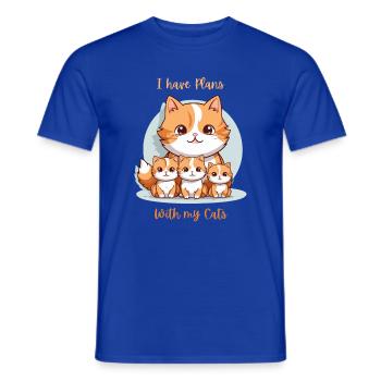Entzückende Katze Clan Illustration - Männer T-Shirt - Dunkelblau - Vorne - AI Model Male 178 light (178cm)