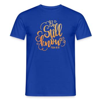 Be still and know - Men's T-Shirt - majorelle blue - Front - AI Model Male 178 light (178cm)