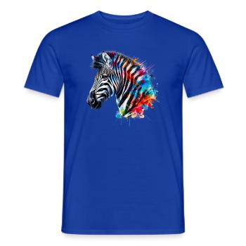 Zebra - Männer T-Shirt - Dunkelblau - Vorne - AI Model Male 178 light (178cm)
