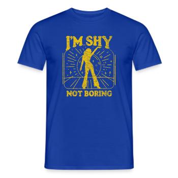 Je suis timide, pas ennuyeuse jaune - T-shirt homme - bleu foncé - Devant - AI Model Male 178 light (178cm)