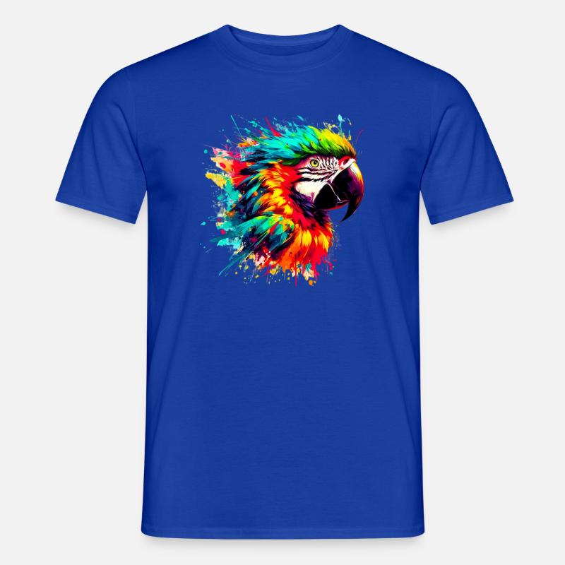 Papagei - Männer T-Shirt - Dunkelblau