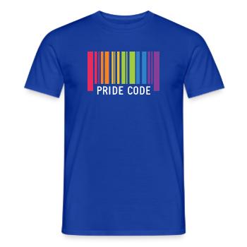 Mois de la fierté LGBT - Code de la fierté - T-shirt homme - bleu foncé - Devant - AI Model Male 178 light (178cm)