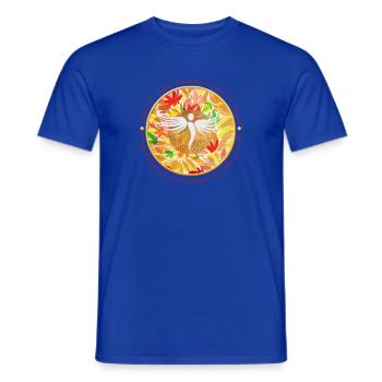 Angel of Autumn Energy - Sonja Ariel von Staden - Men's T-Shirt - majorelle blue - Front - AI Model Male 178 light (178cm)