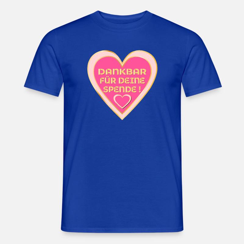 SPENDERIN DANKBARKEIT - SPENDE HERZ - Männer T-Shirt - Dunkelblau