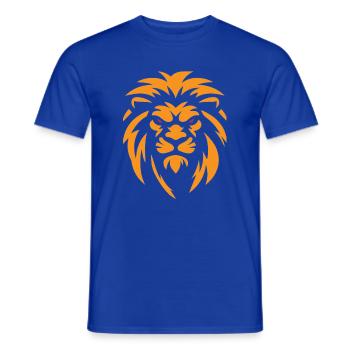 Angry Lion - Men's T-Shirt - majorelle blue - Front - AI Model Male 178 light (178cm)