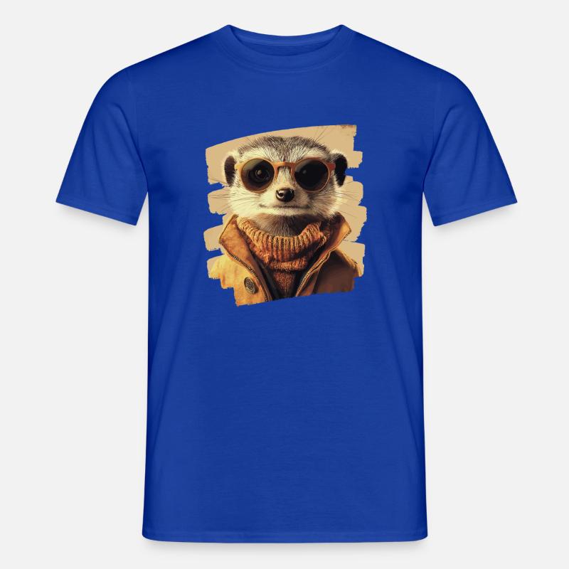 Erdmännchen - Männer T-Shirt - Dunkelblau