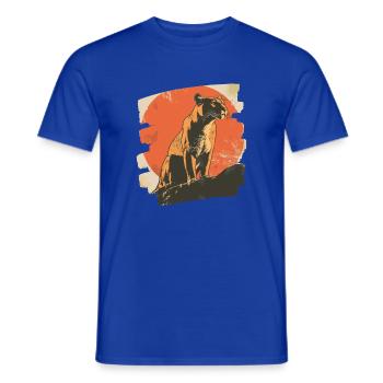 Lion de montagne Rétro - T-shirt homme - bleu foncé - Devant - AI Model Male 178 light (178cm)