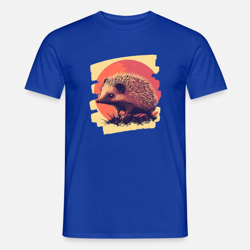 Igel - Männer T-Shirt - Dunkelblau
