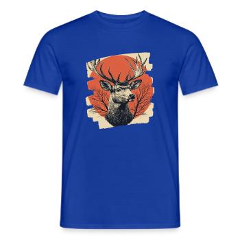 Deer with antlers - Men's T-Shirt - majorelle blue - Front - AI Model Male 178 light (178cm)