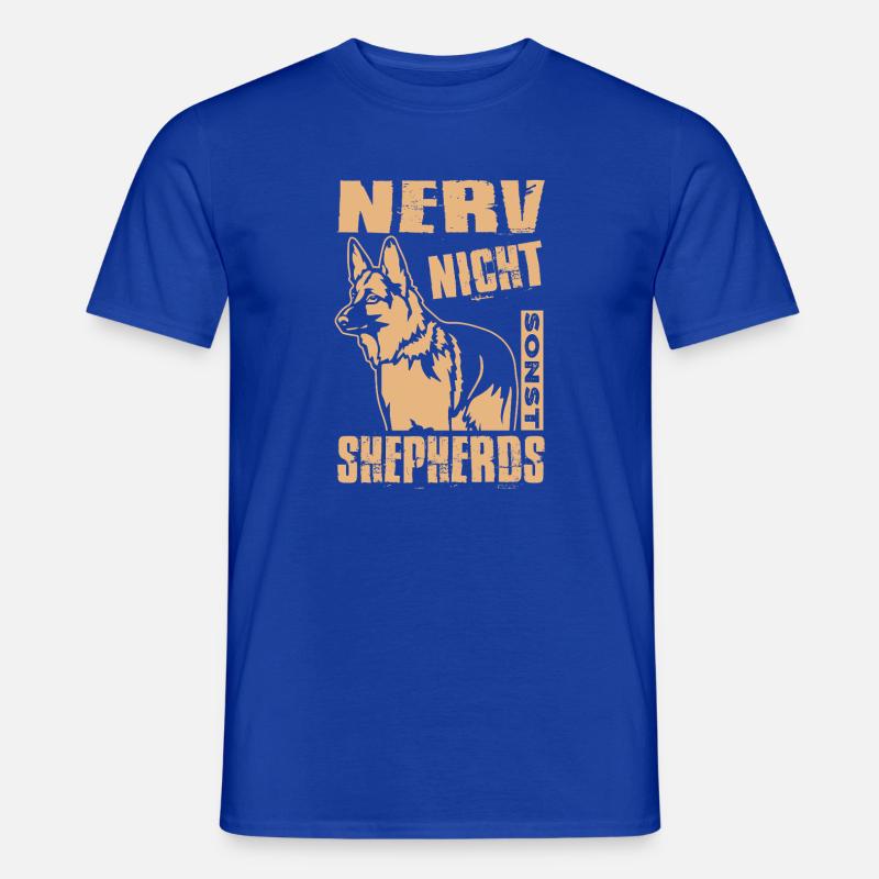 Schäferhund Geschenke Hund Herrchen Gassi - Männer T-Shirt - Dunkelblau