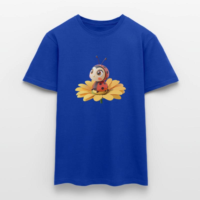 Cute ladybug on a flower Men's T-shirt