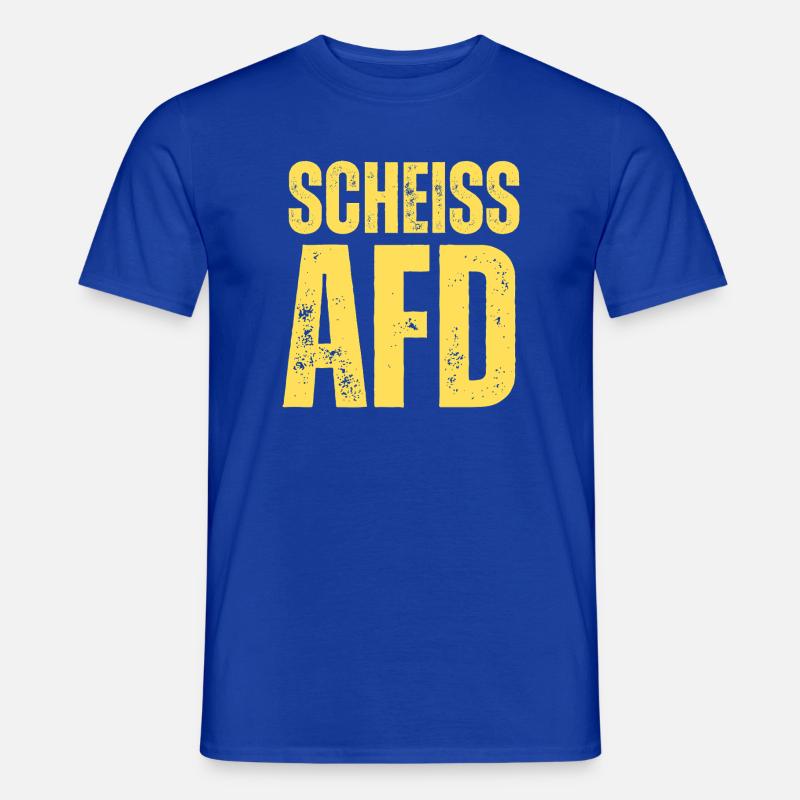 Scheiss AFD - Männer T-Shirt - Dunkelblau