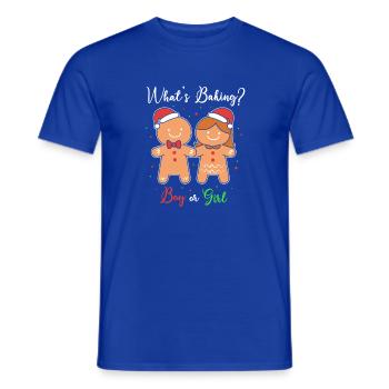 Révélation du sexe de Noël du futur papa - T-shirt homme - bleu foncé - Devant - AI Model Male 178 light (178cm)