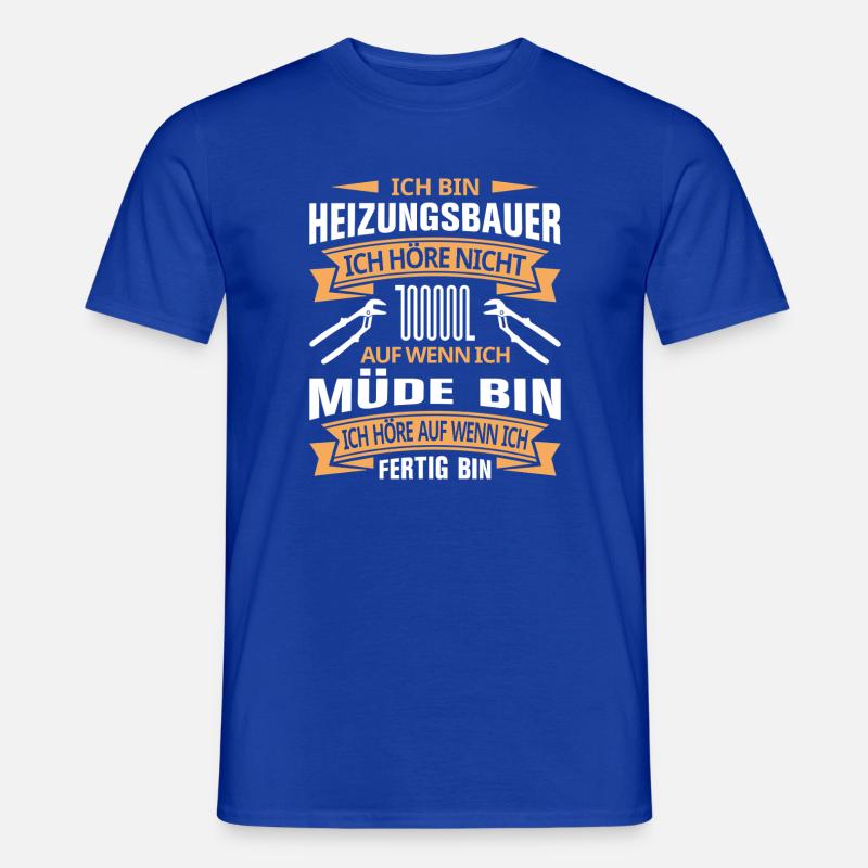 Heating Engineer Heating Construction Plumber Plumber - Men’s T-shirt - majorelle blue