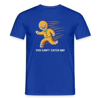 Gingerbread Christmas Gingerbread Man Gingerbread - Men's T-Shirt - majorelle blue - Front - AI Model Male 178 light (178cm)