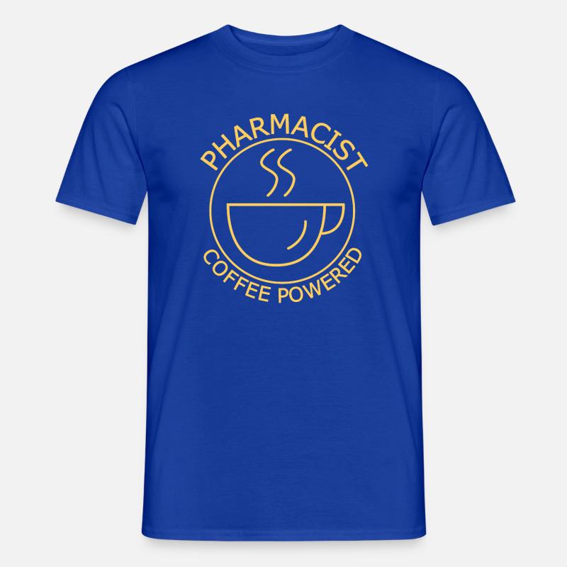 Pharmacist Coffee Powered  - Männer T-Shirt - Dunkelblau