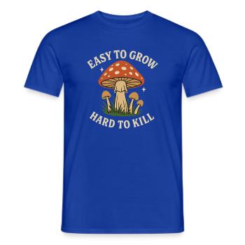 Motif champignon : facile à planter, difficile à tuer - T-shirt homme - bleu foncé - Devant - AI Model Male 178 light (178cm)
