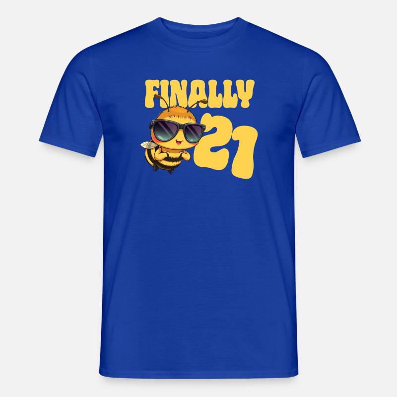 Finally 21 - Männer T-Shirt - Dunkelblau