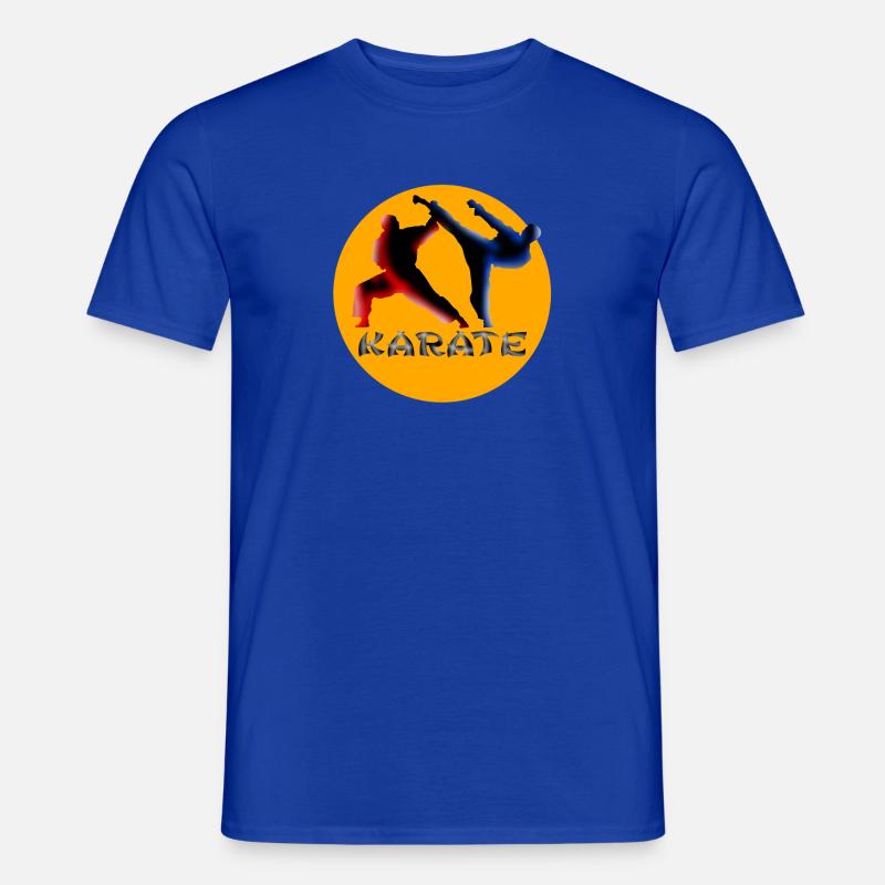 Kampfkunst Dynamik Karate Silhouette - Männer T-Shirt - Dunkelblau