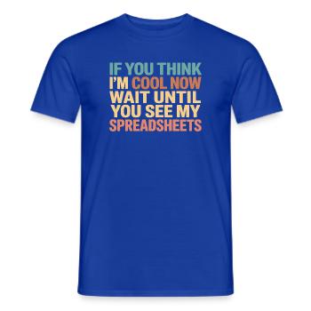 Conceptions de tableur amusantes pour l’actuaire statisticien - T-shirt homme - bleu foncé - Devant - AI Model Male 178 light (178cm)