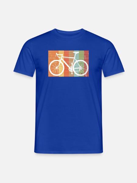 Retro Fahrrad Mountain Bike Silhouette - Männer T-Shirt - Dunkelblau