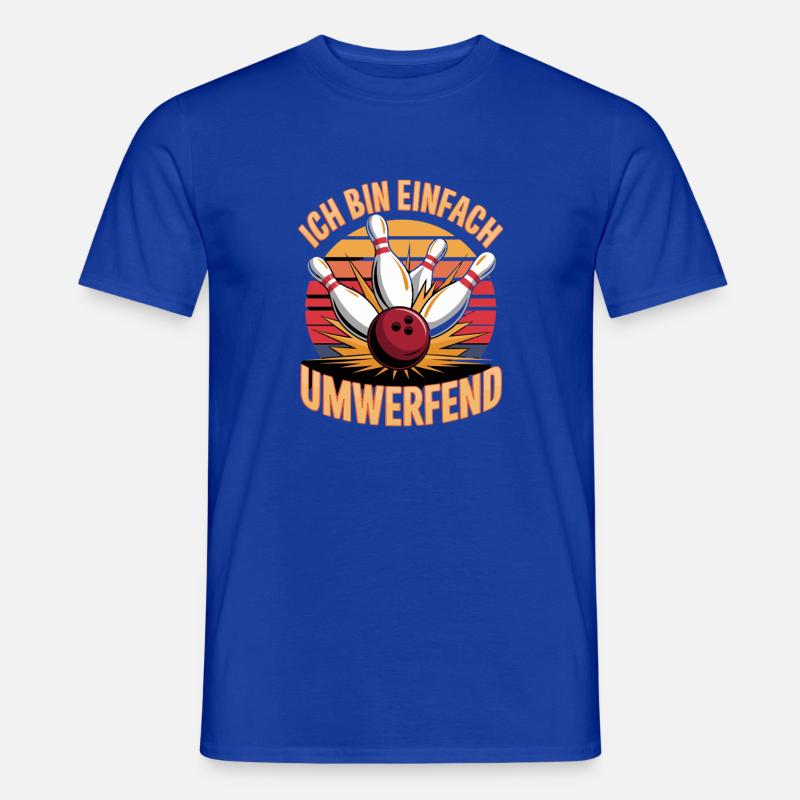 Ich Bin Einfach Umwerfend Bowling Spaß - Männer T-Shirt - Dunkelblau