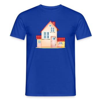 Maison colorée – Motif de maison conviviale - T-shirt homme - bleu foncé - Devant - AI Model Male 178 light (178cm)