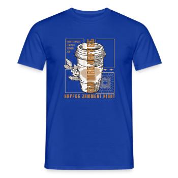 Le café fait juste son travail rétro - T-shirt homme - bleu foncé - Devant - AI Model Male 178 light (178cm)