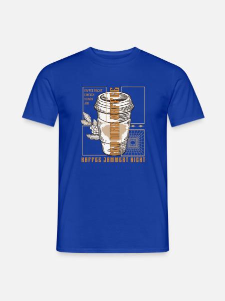 Coffee just does its job retro - Men's T-Shirt - majorelle blue