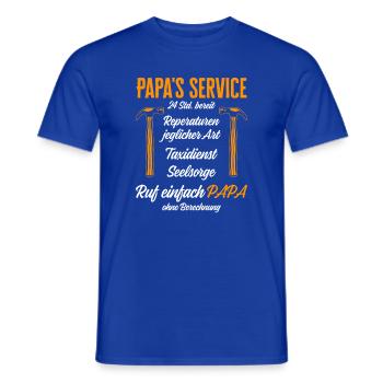 Dad's Service Repairs 24h / Funny Humor - Men's T-Shirt - majorelle blue - Front - AI Model Male 178 light (178cm)