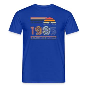 Vintage Birthday – December 1985 - Men's T-Shirt - majorelle blue - Front - AI Model Male 178 light (178cm)